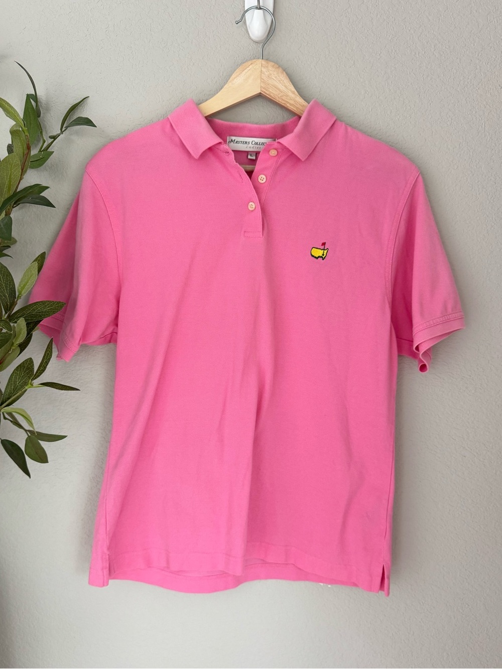 Masters Collection Ladies Pink Pima Cotton Polo Shirt L Golf Embroidered Logo